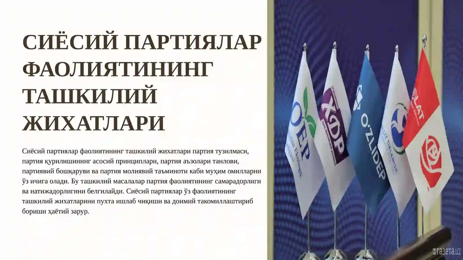 Сиёсий партиялар фаолиятининг ташкилий жихатлари 2