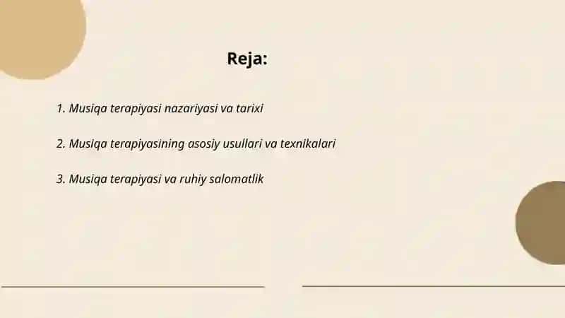 Musiqa terapiyasi nazariyasi va tarixi 2