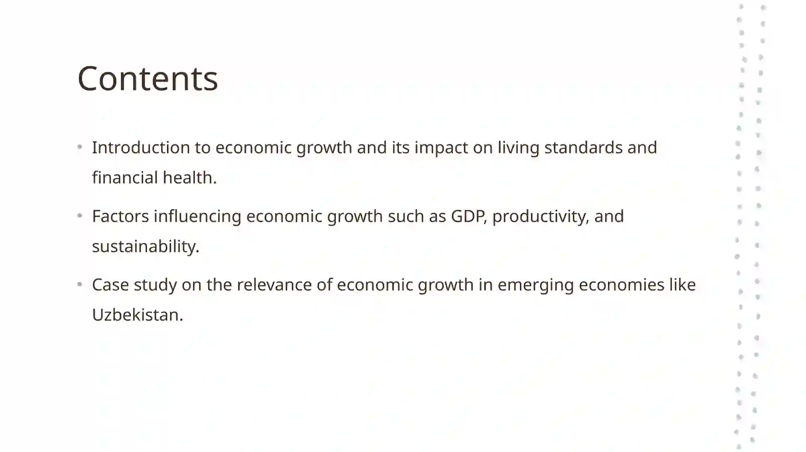 What’s the economic growth 2