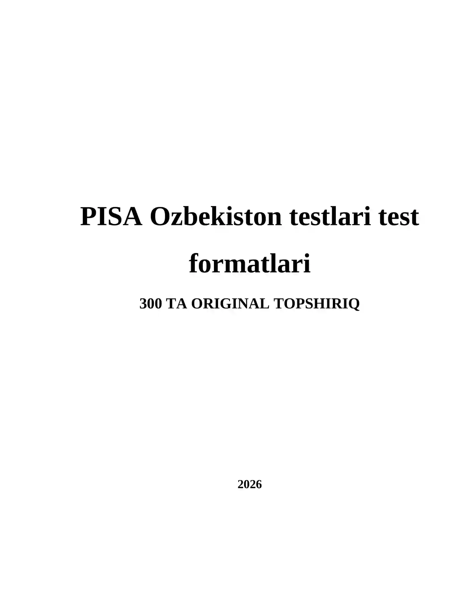 BIOLOGIYA — Topshiriqlar (Q1-100) 2