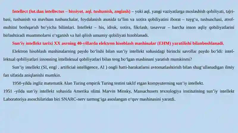 SUN’IY    INTELLEKT 2