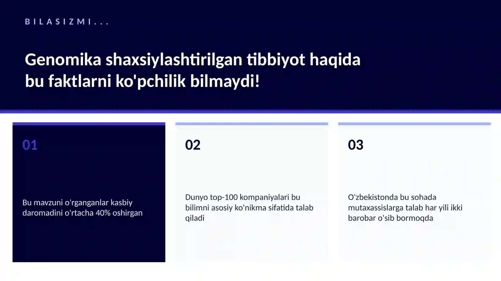 Genomika shaxsiylashtirilgan tibbiyot 2