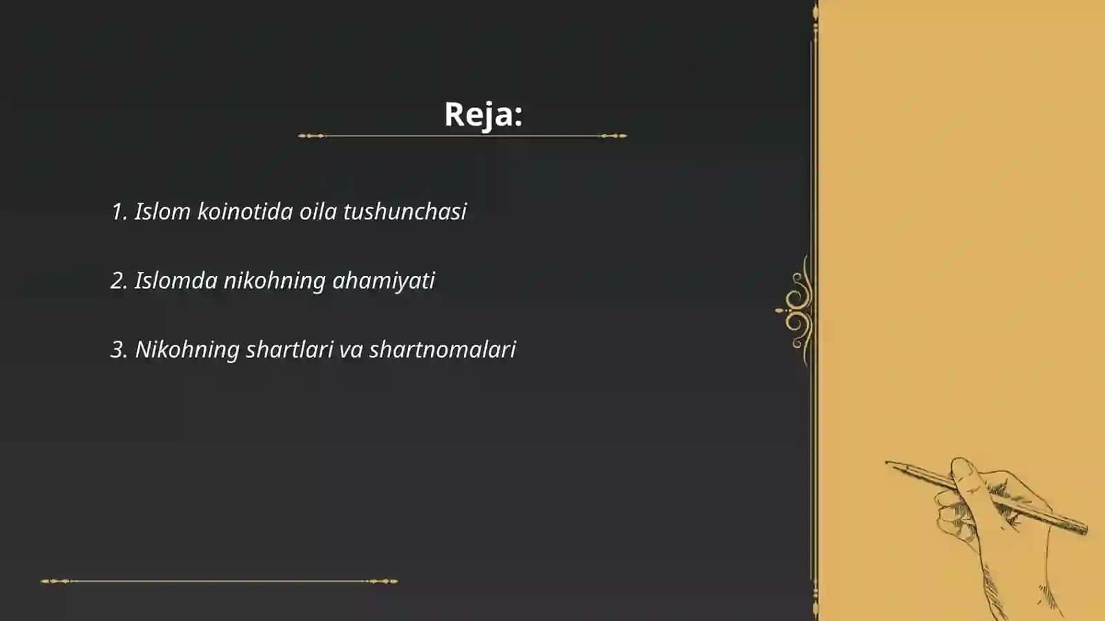 Islom huquqshunosligida oila,nikoh,taloq,idda,zihor tushunchalarini tariflash 2