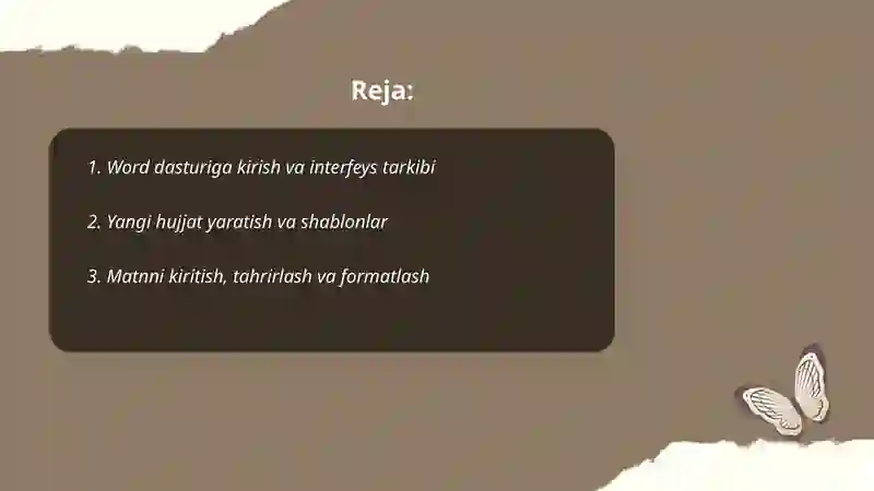 Word dasturi 2