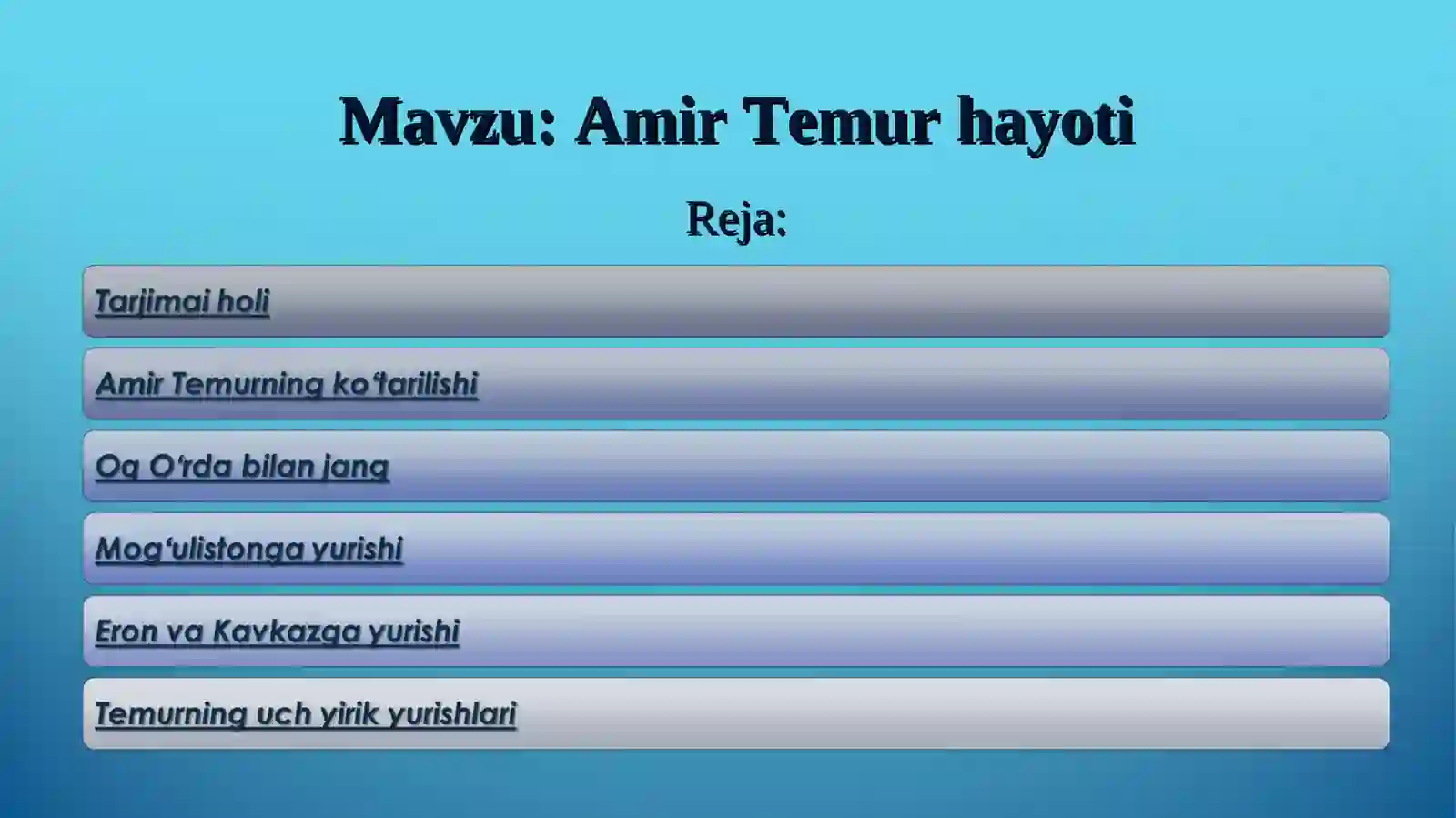 Amir Temur hayoti 2