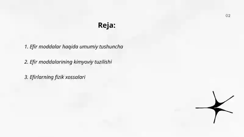 Efir moddalar haqida umumiy tushuncha 2