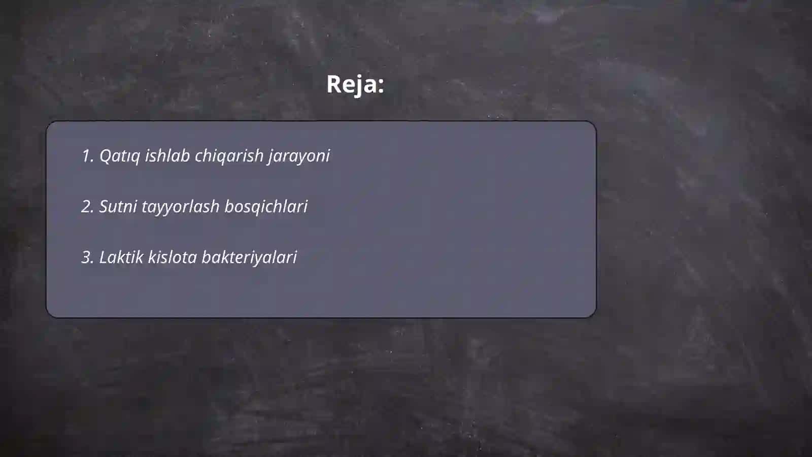 Qatiq tayyorlash texnologiyasi 2