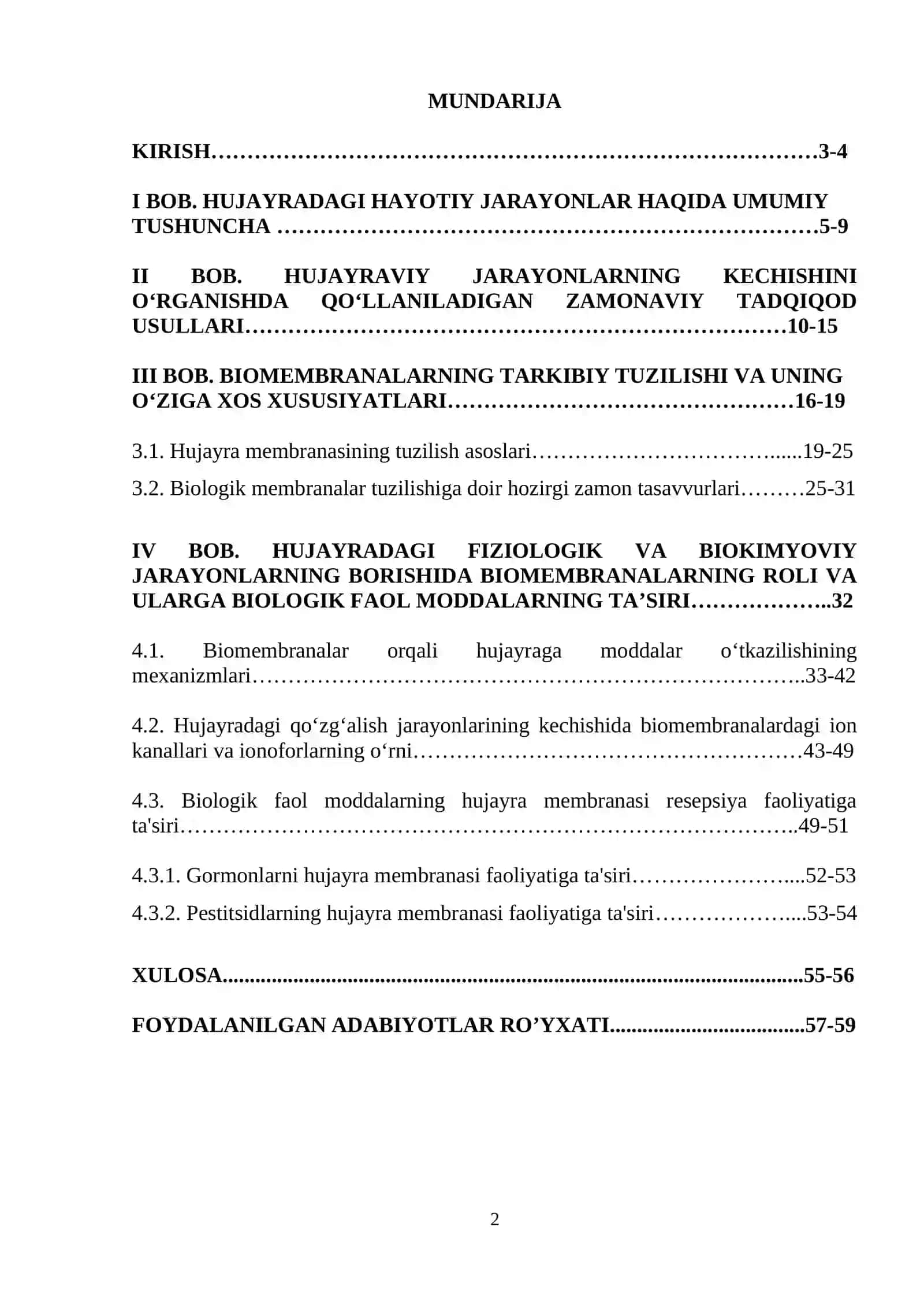Hujayradagi hayotiy jarayonlarning kechishida biomembranalarning roli 2