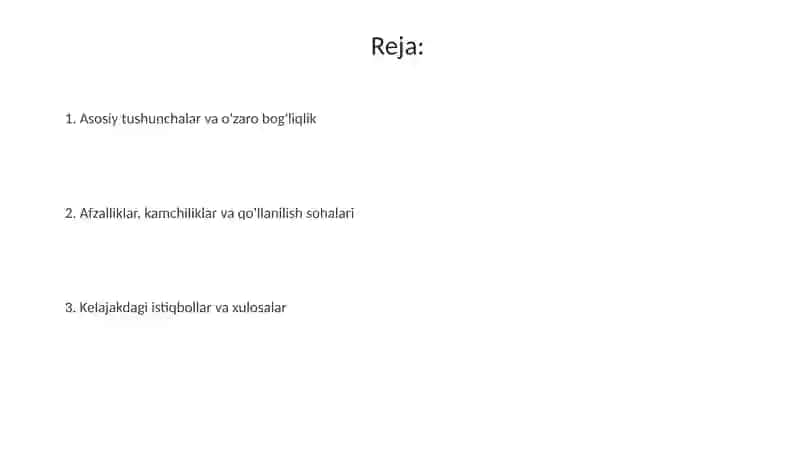 Tushunchalarni izohlang va ularning o‘zaro aloqasini diagramma yordamida ko‘rsating 2