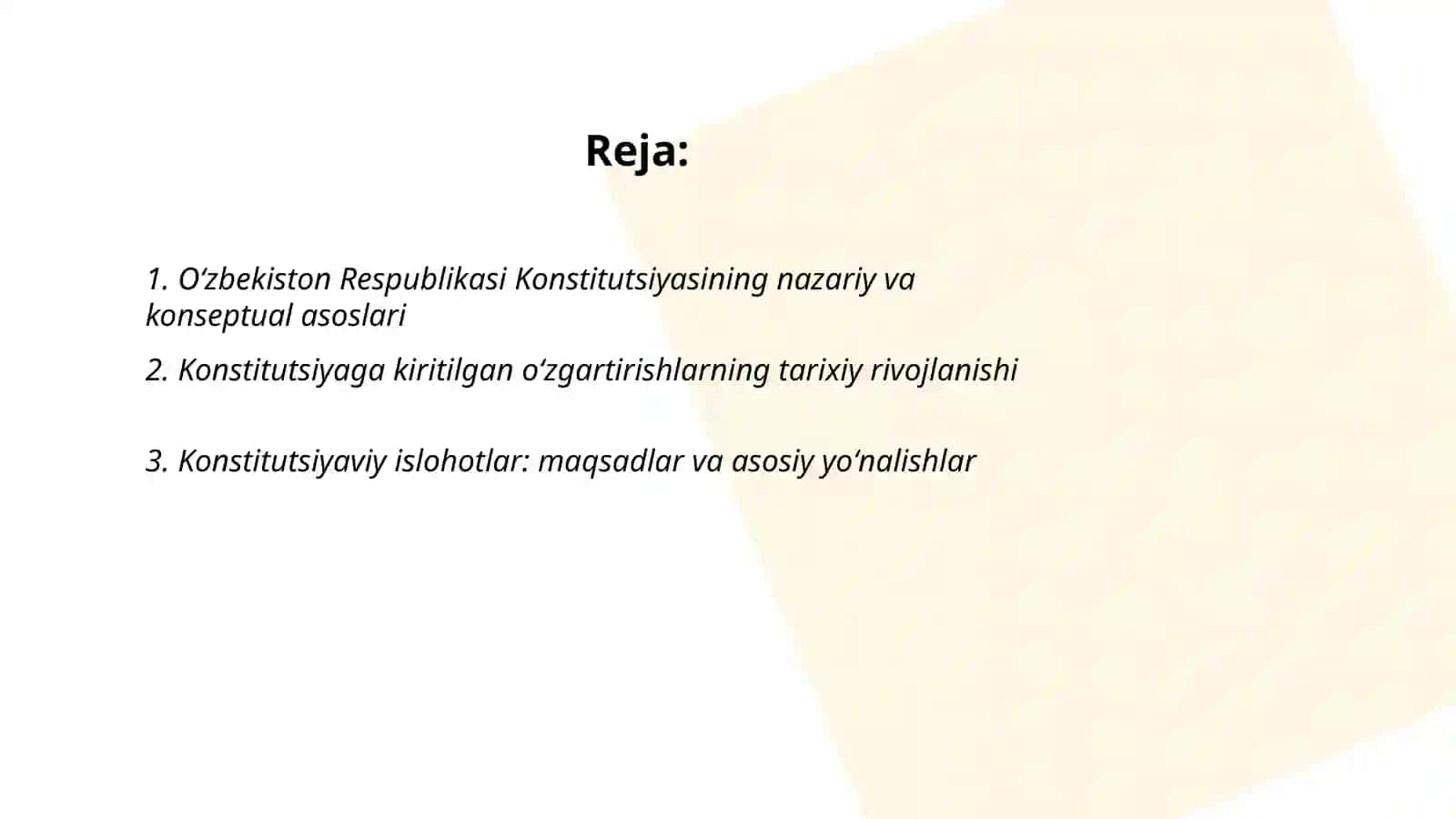 Oʻzbekiston Respublikasi Konstitutsiyasi unga kiritilgan oʻzgartirishlar va uning nazariy konseptual asoslari 2