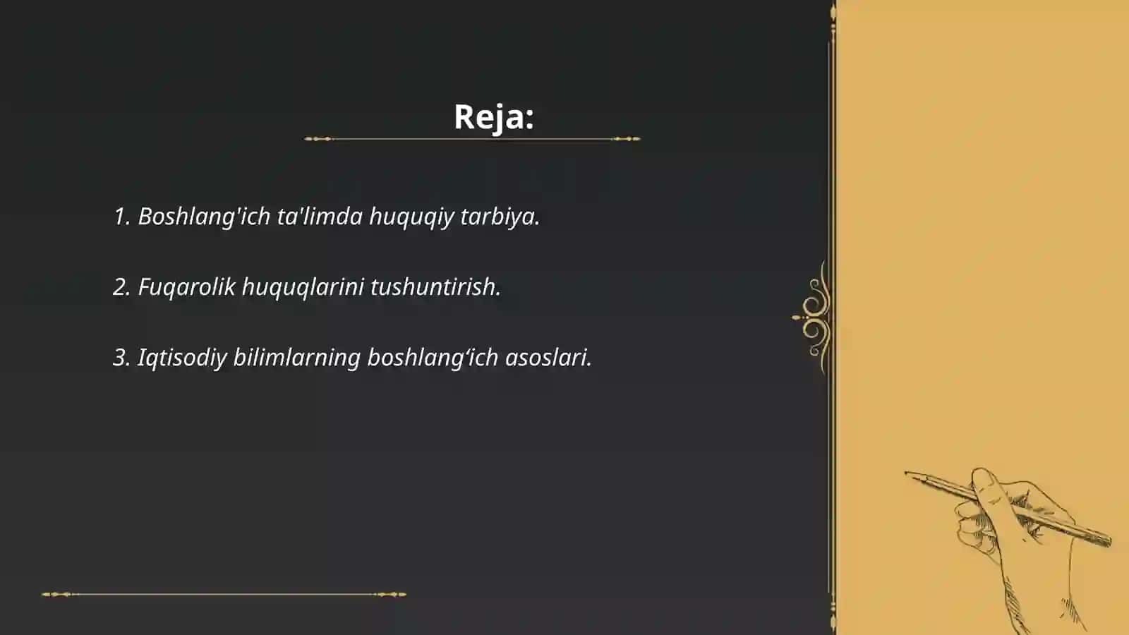 Boshlang'ich ta'limda fuqaroning-ilk huquqiy iqtisodiy va ekologik tarbiyaning mazmuni va vazifalari 2