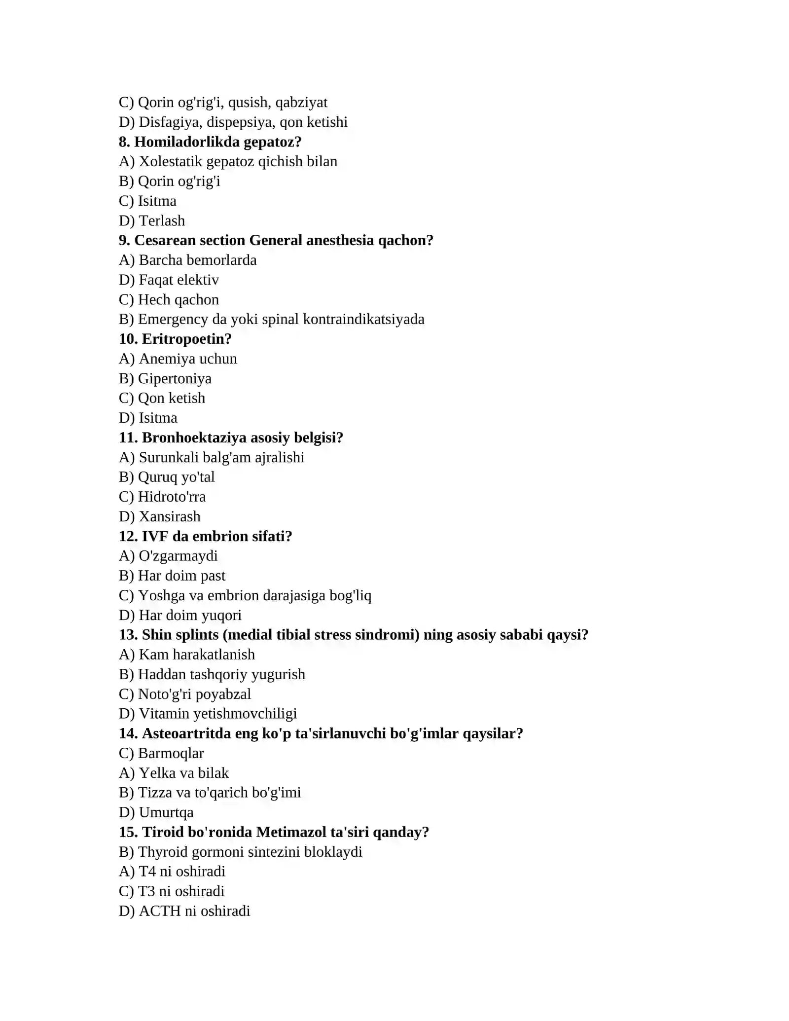 Narkologiya testlari 2