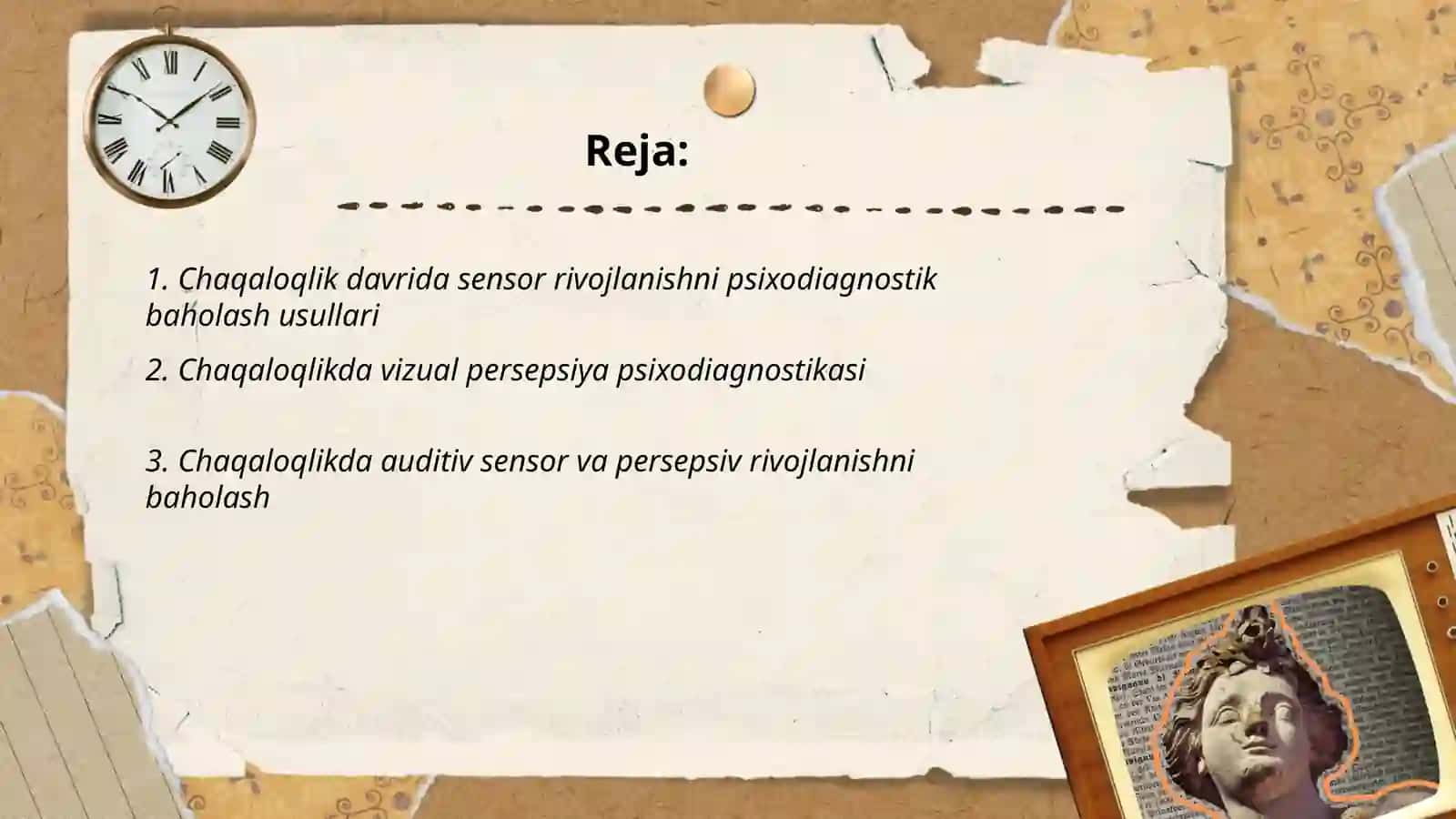Chaqaloqlik davrida sensor, persepsiv hamda kognitiv rivojlanish psixodiagnostikasi 2