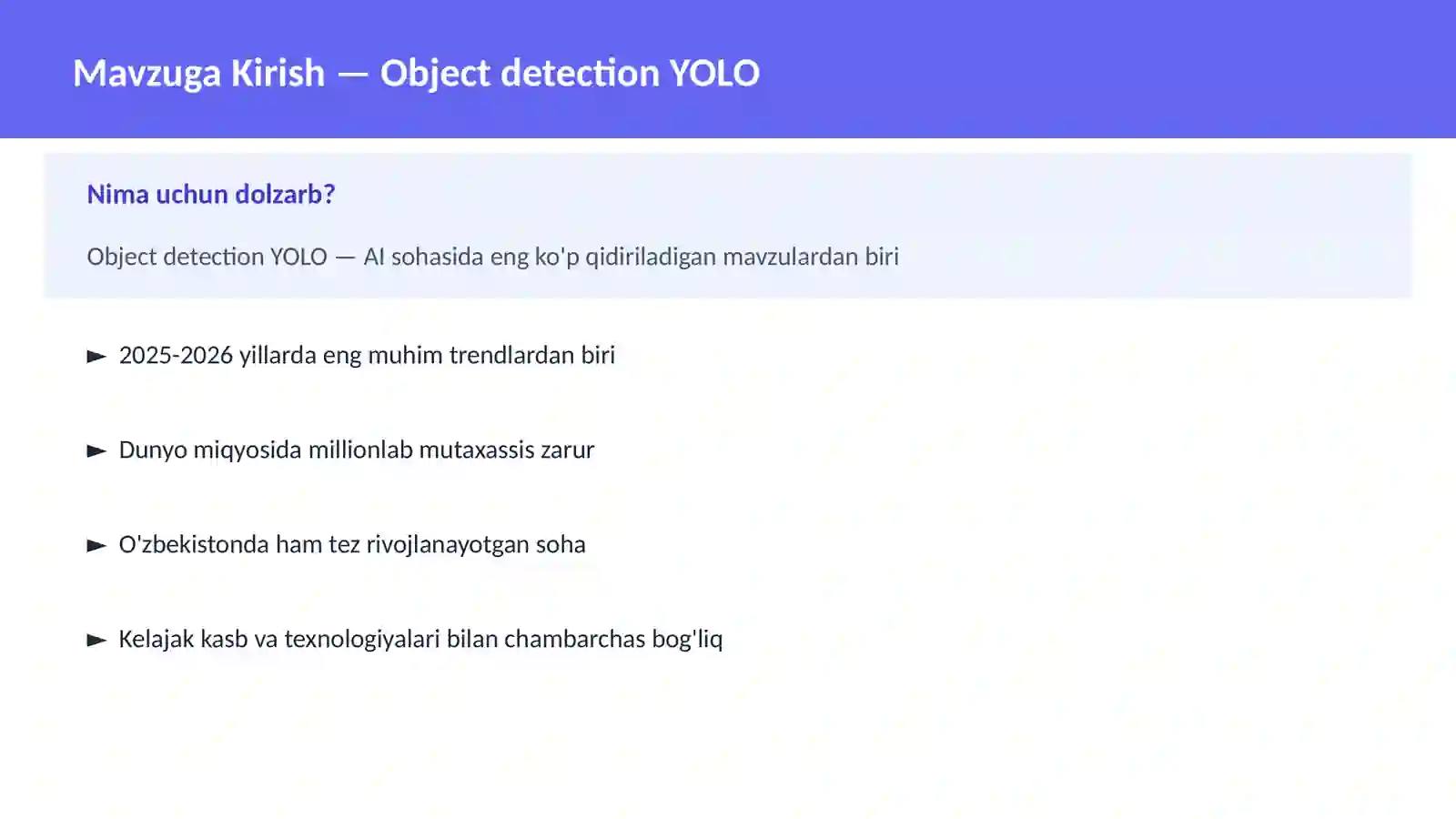 AI | DEEP LEARNING VA NEYRON TARMOQLAR 2