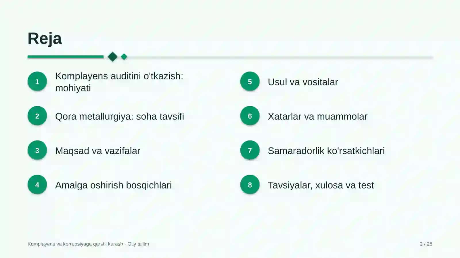 qora metallurgiyada komplayens auditini o'tkazish 3907 2