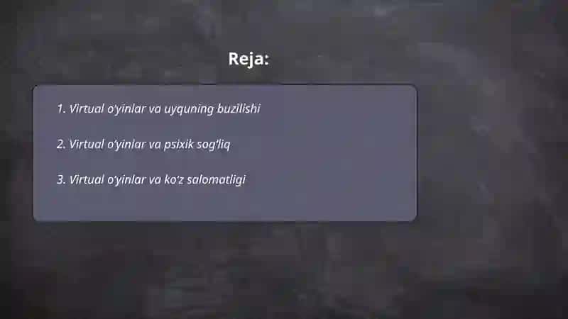 Virtual òyinlarning asorati 2