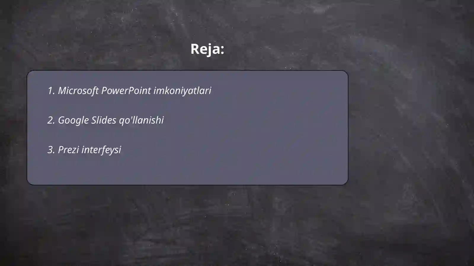 Microsoft PowerPoint imkoniyatlari 2