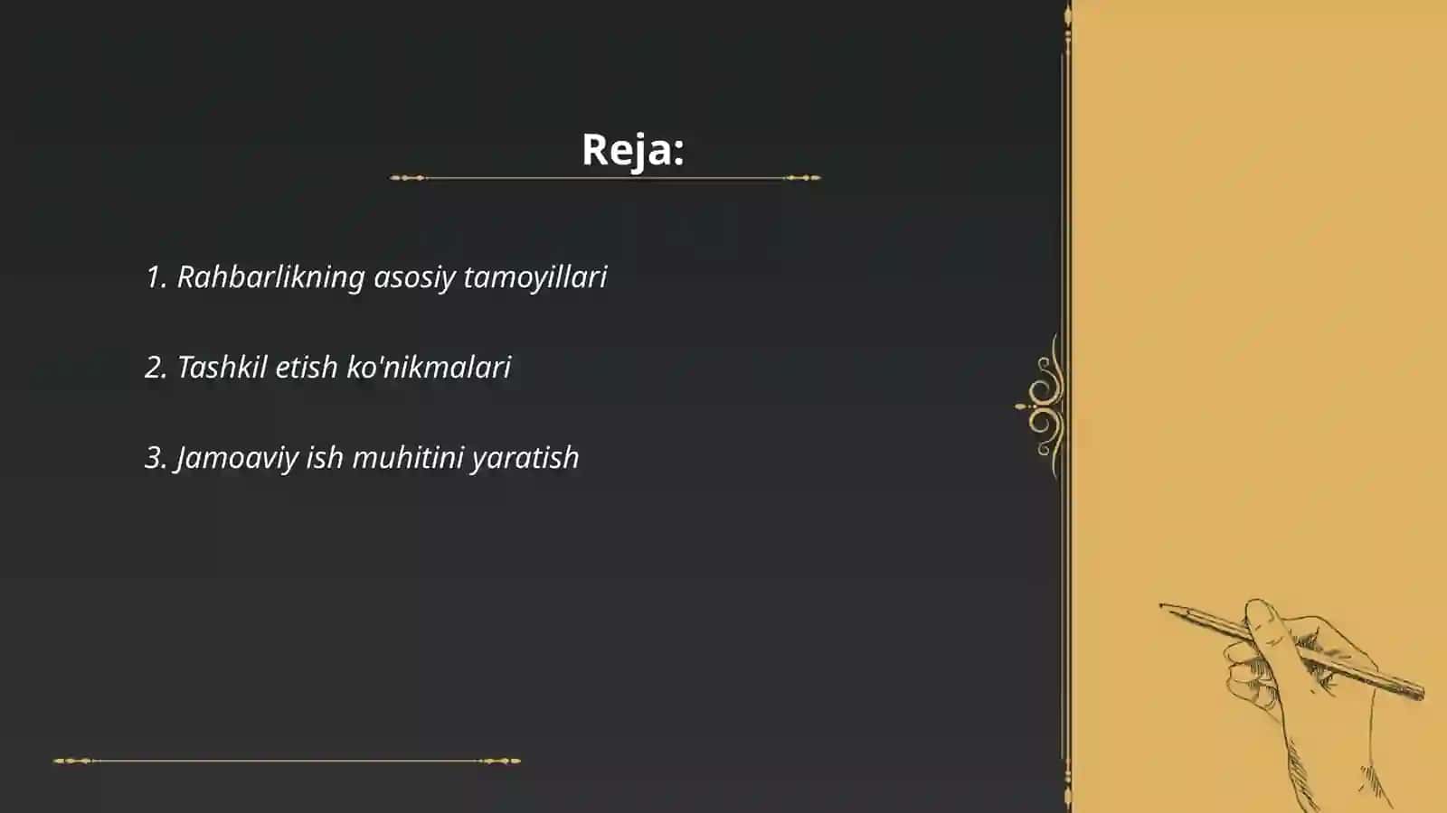 Oʻyinchilarni joylashtirish va tushuntirishda rahbarni joyi 2