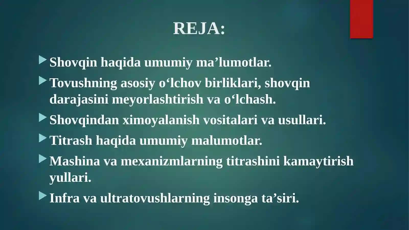 KORXONALARDA SHOVQIN VA TITRASHDAN SAQLANISH 2