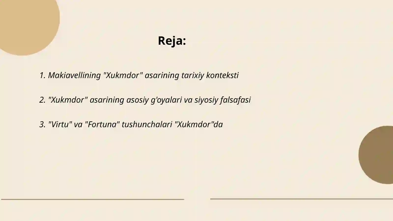 Makiavellining "Xukmdor" asari 2