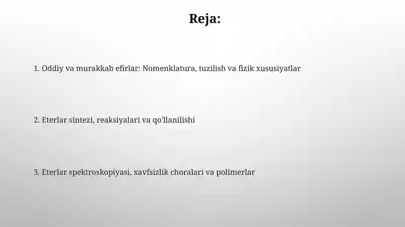 Oddiy va murakkab efirlar 2