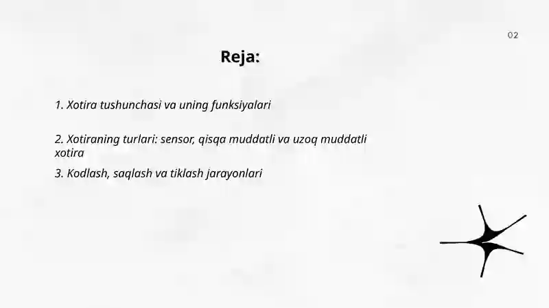 Xotira haqida tushuncha va uning nerv -fiziologik asosi 2