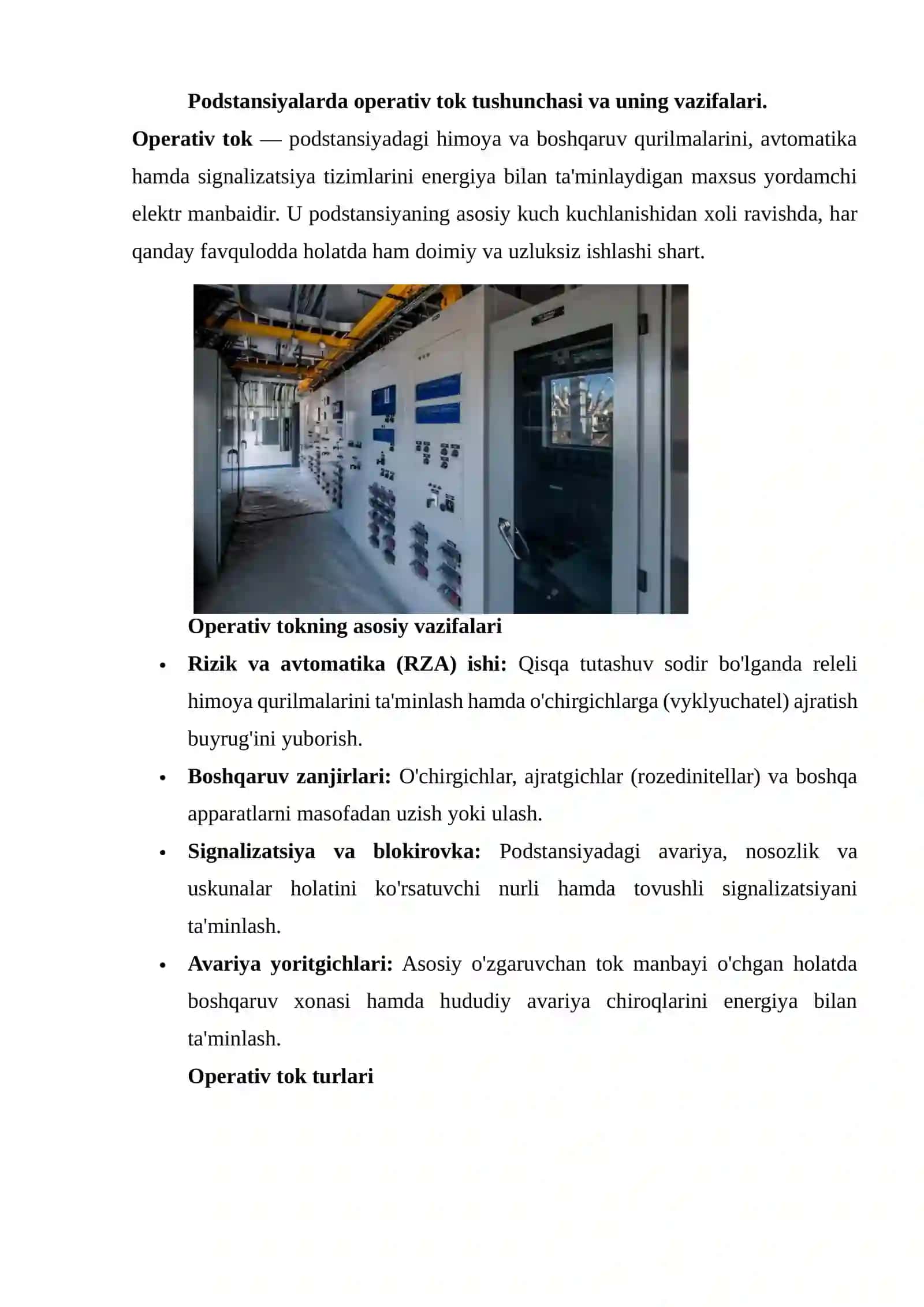 Operativ tok manbalari va ularning xususiyatlari 2