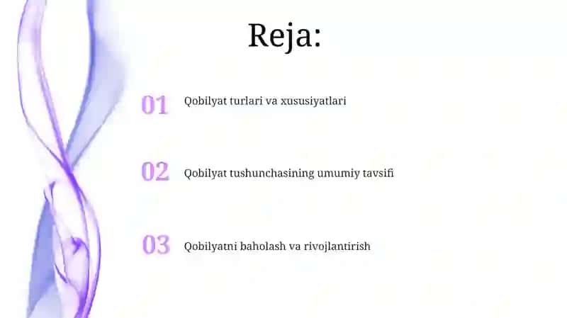 Qobilyat haqida umumiy tushuncha 2