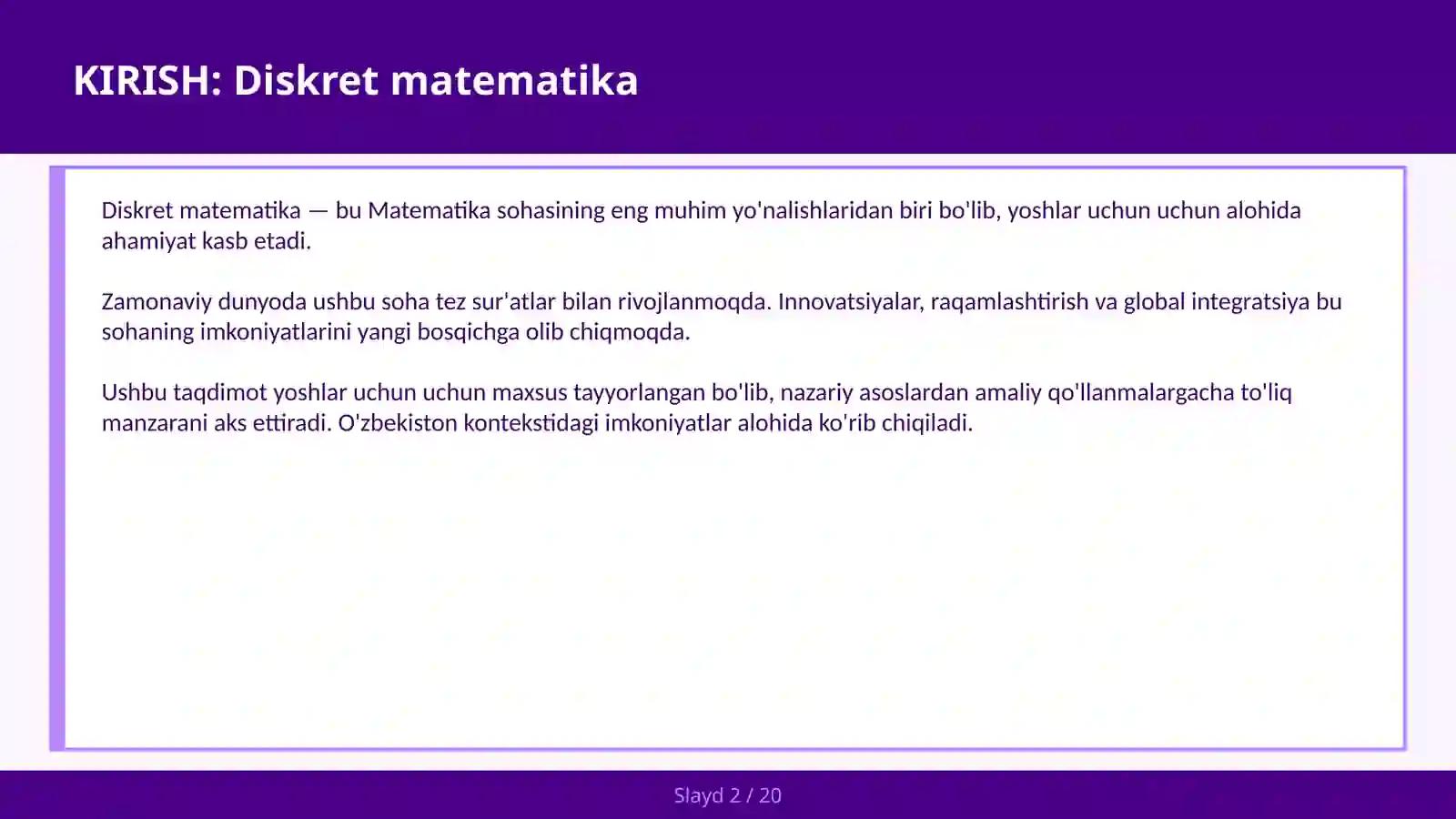 DISKRET MATEMATIKA 2