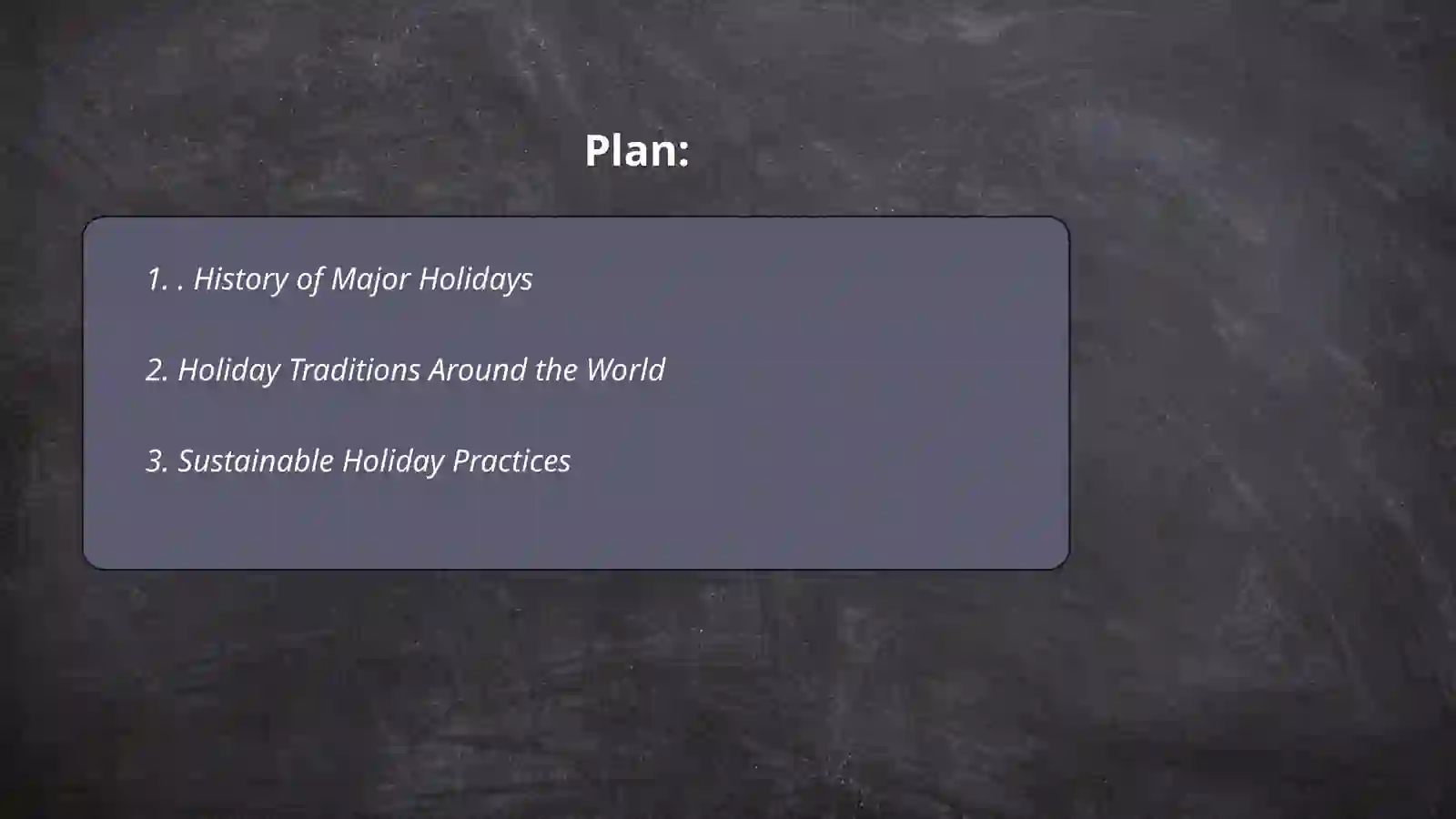 Holidays 2