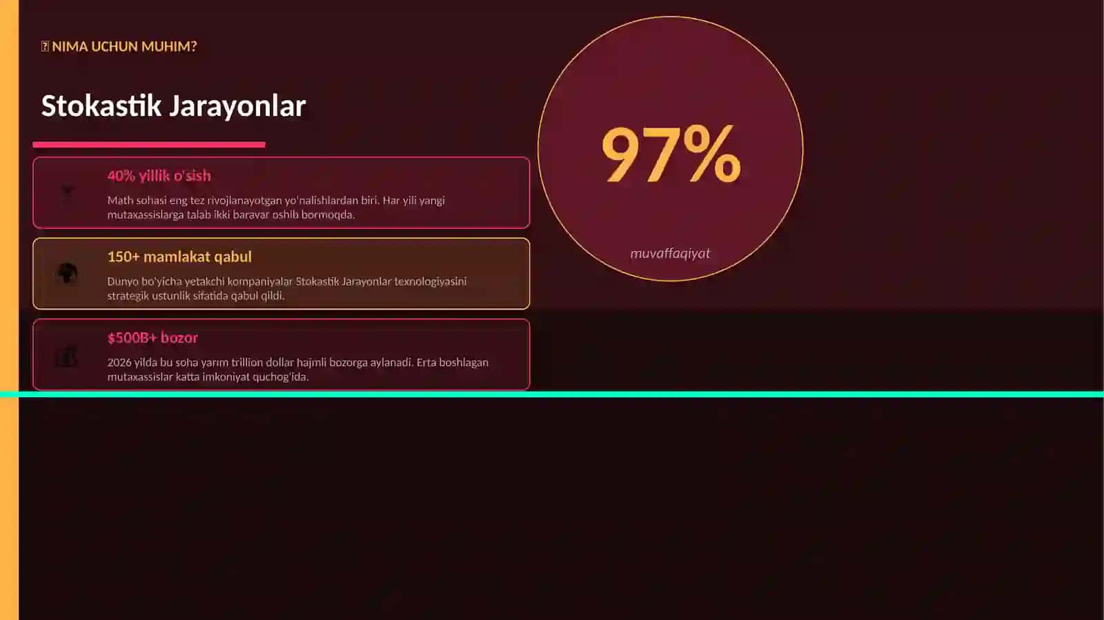 Stokastik Jarayonlar Mukammal Premium Taqdimot 2
