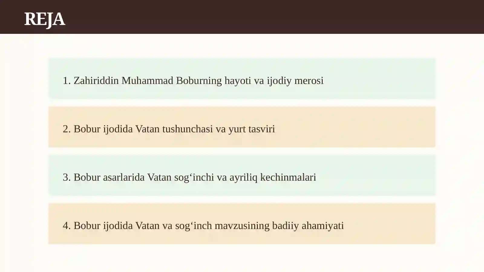ZAHIRIDDIN MUHAMMAD BOBUR IJODIDA VATAN VA VATAN SOG‘INCHI 2