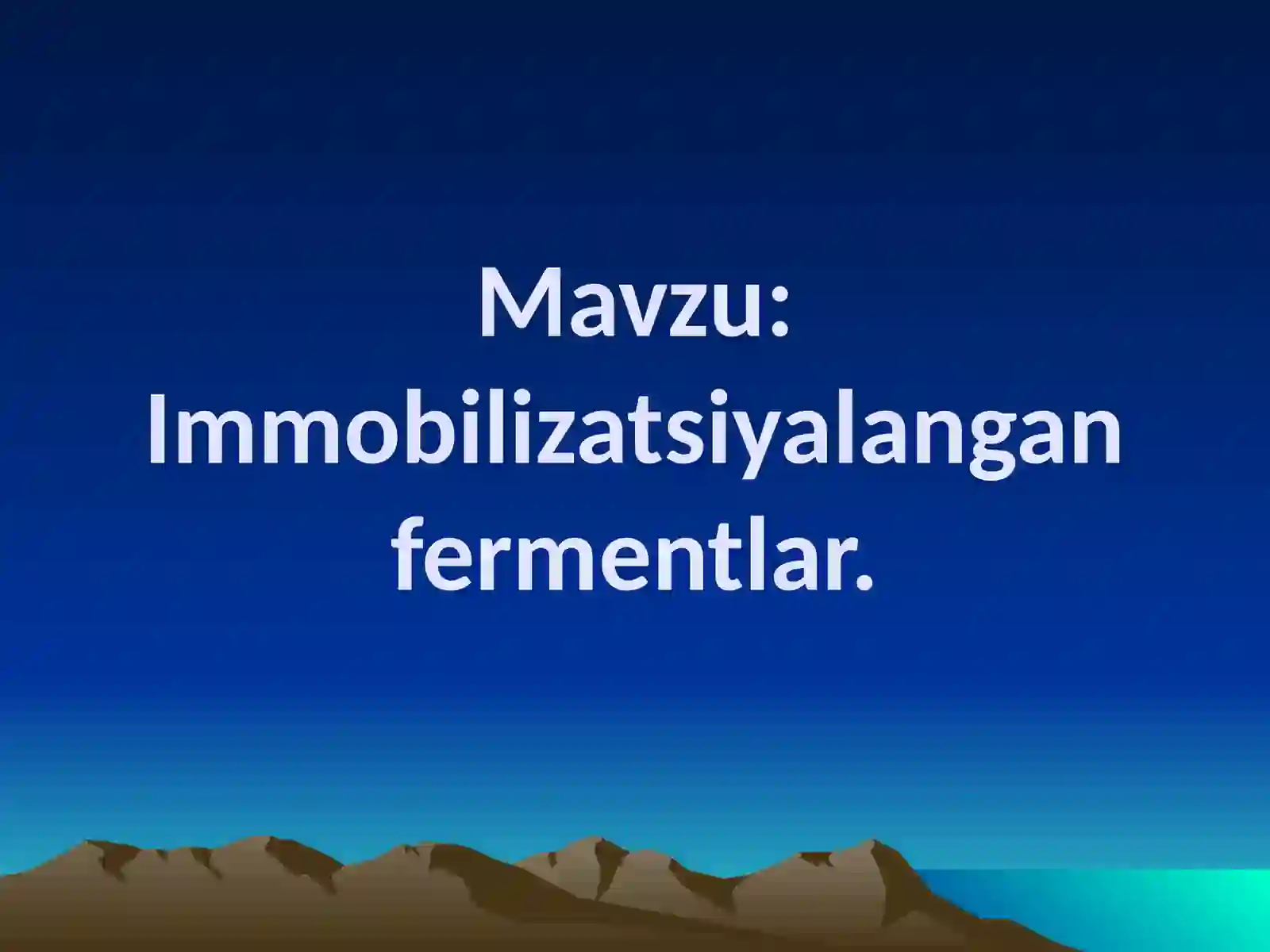 Immobilizatsiyalangan fermentlar 2
