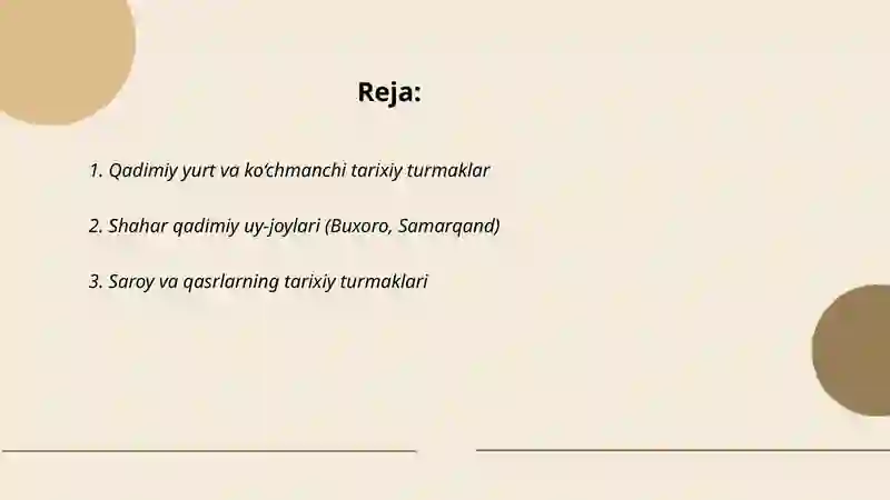 Tarixiy turmaklar 2