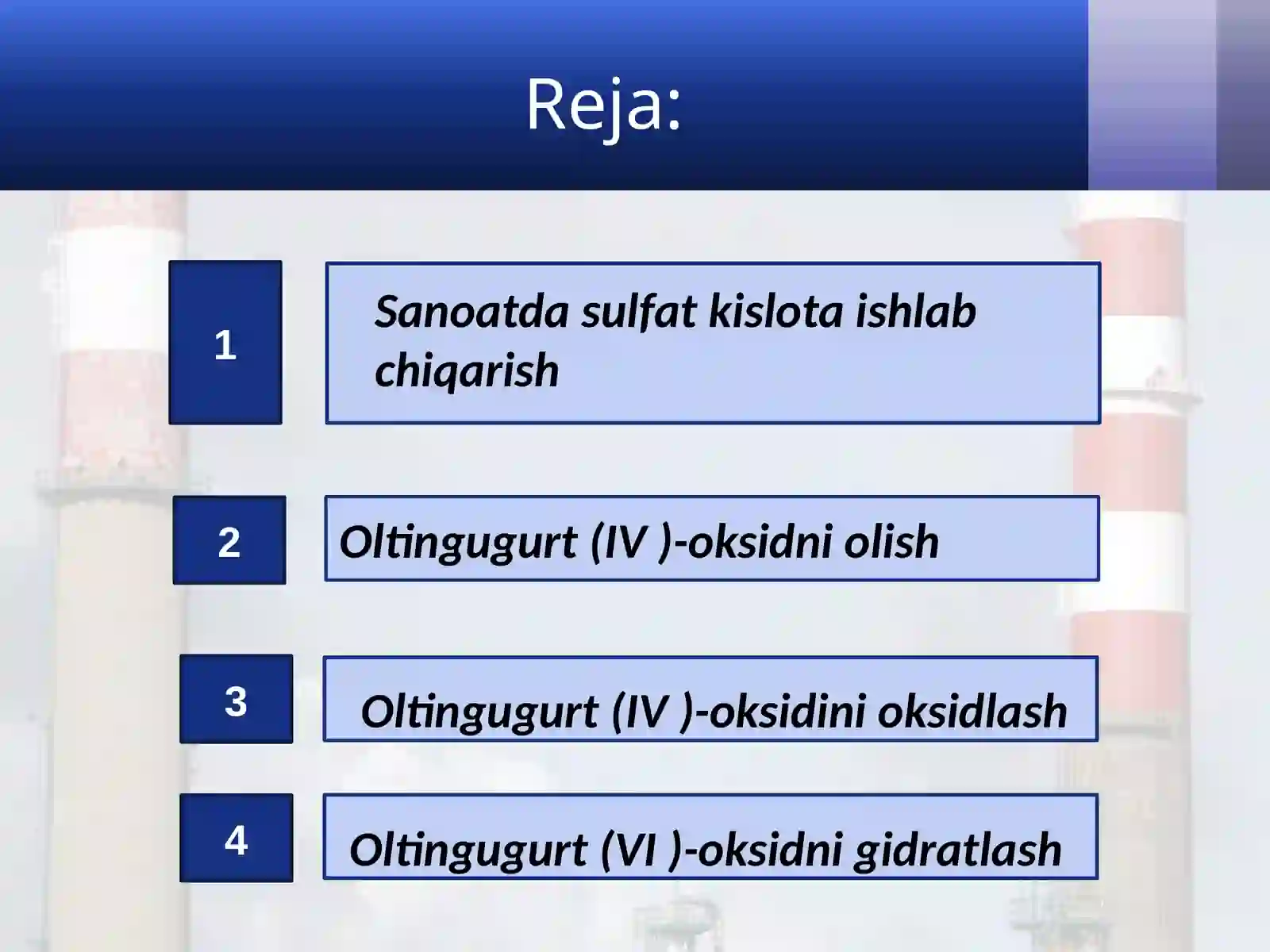 Sanoatda sulfatkislota ishlab chiqarish 2