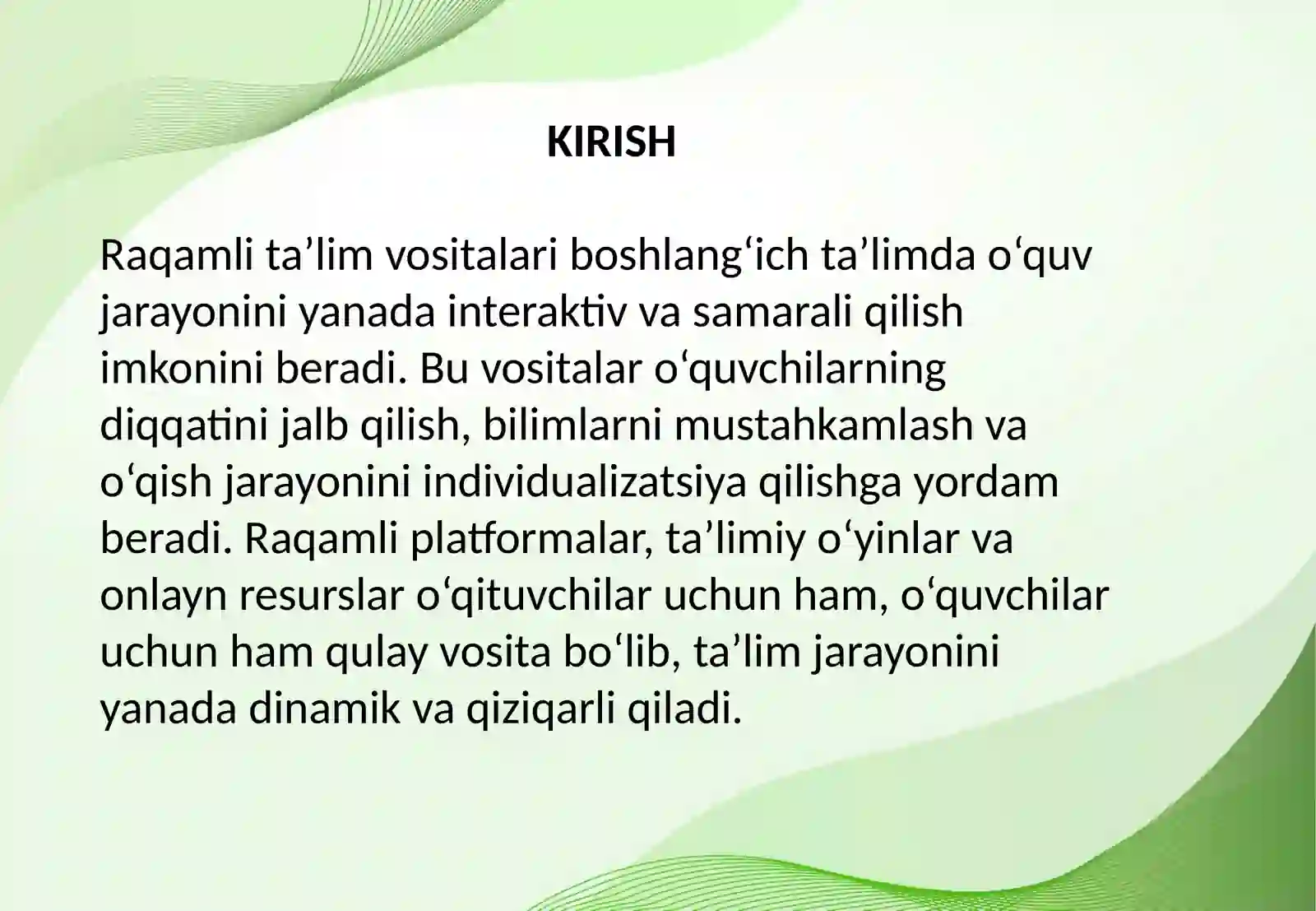 Raqamli ta’lim vositalarining boshlang‘ich ta’limdagi pedagogik samarasi 2