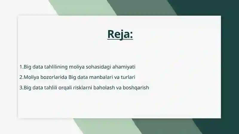 Moliyabozoridagi muhim Big Data tahlili 2