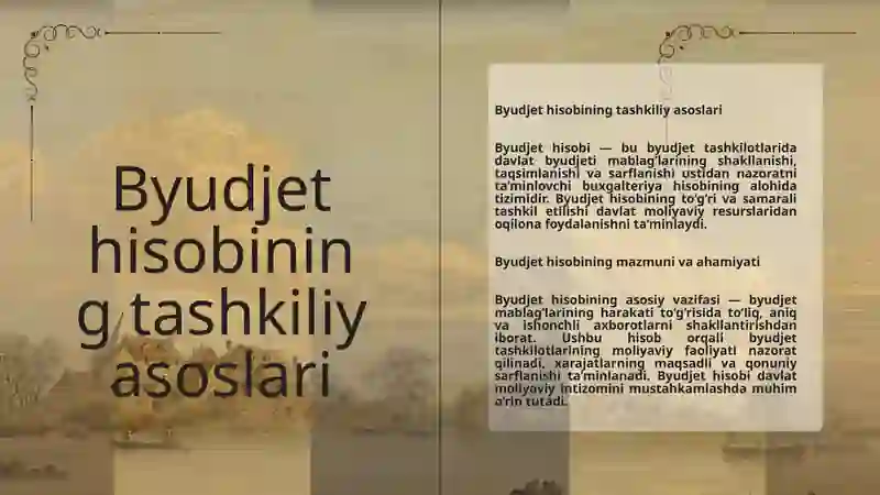 Byudjet hisobi 2