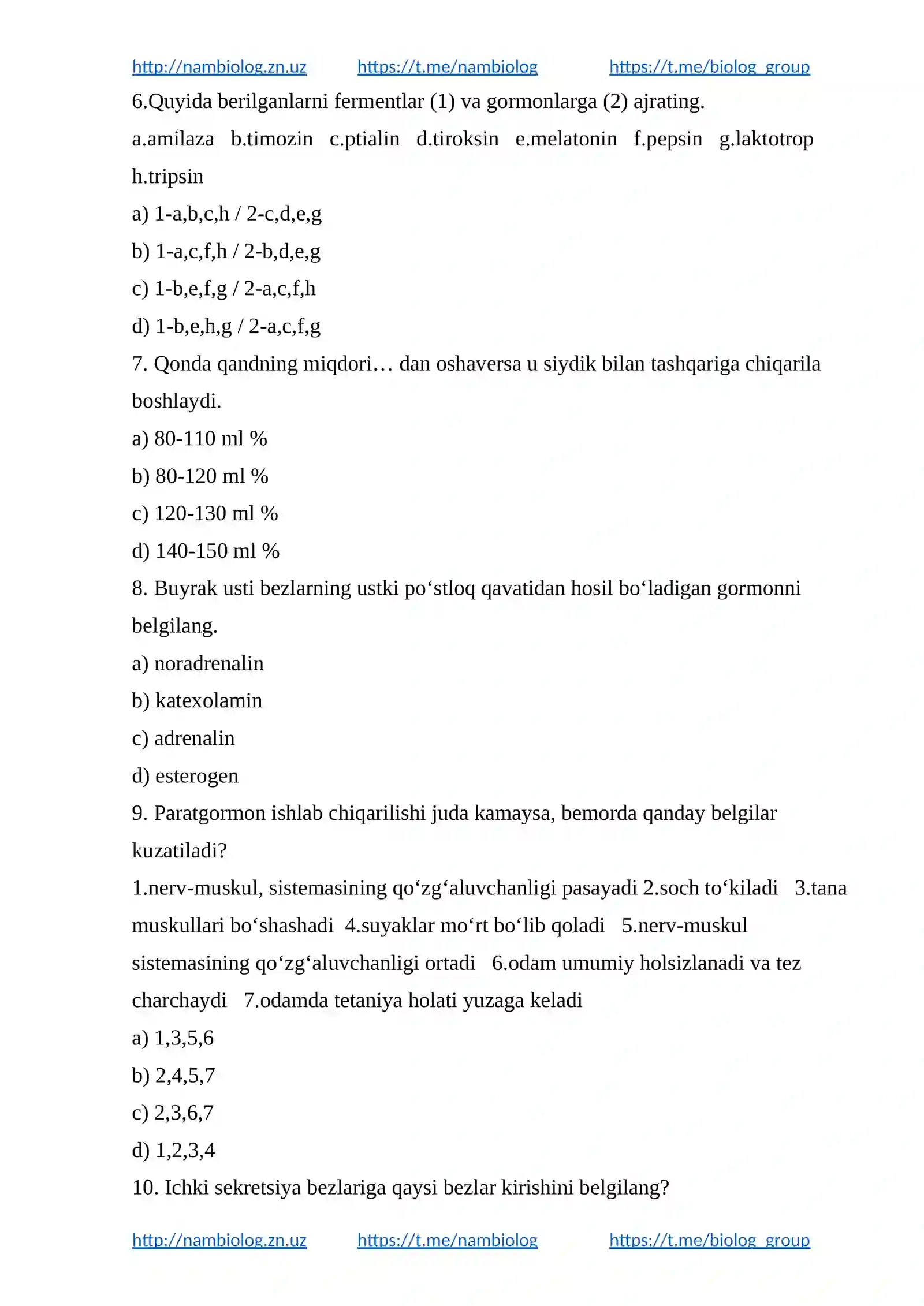 Ichki sekretsiya bezlari 2