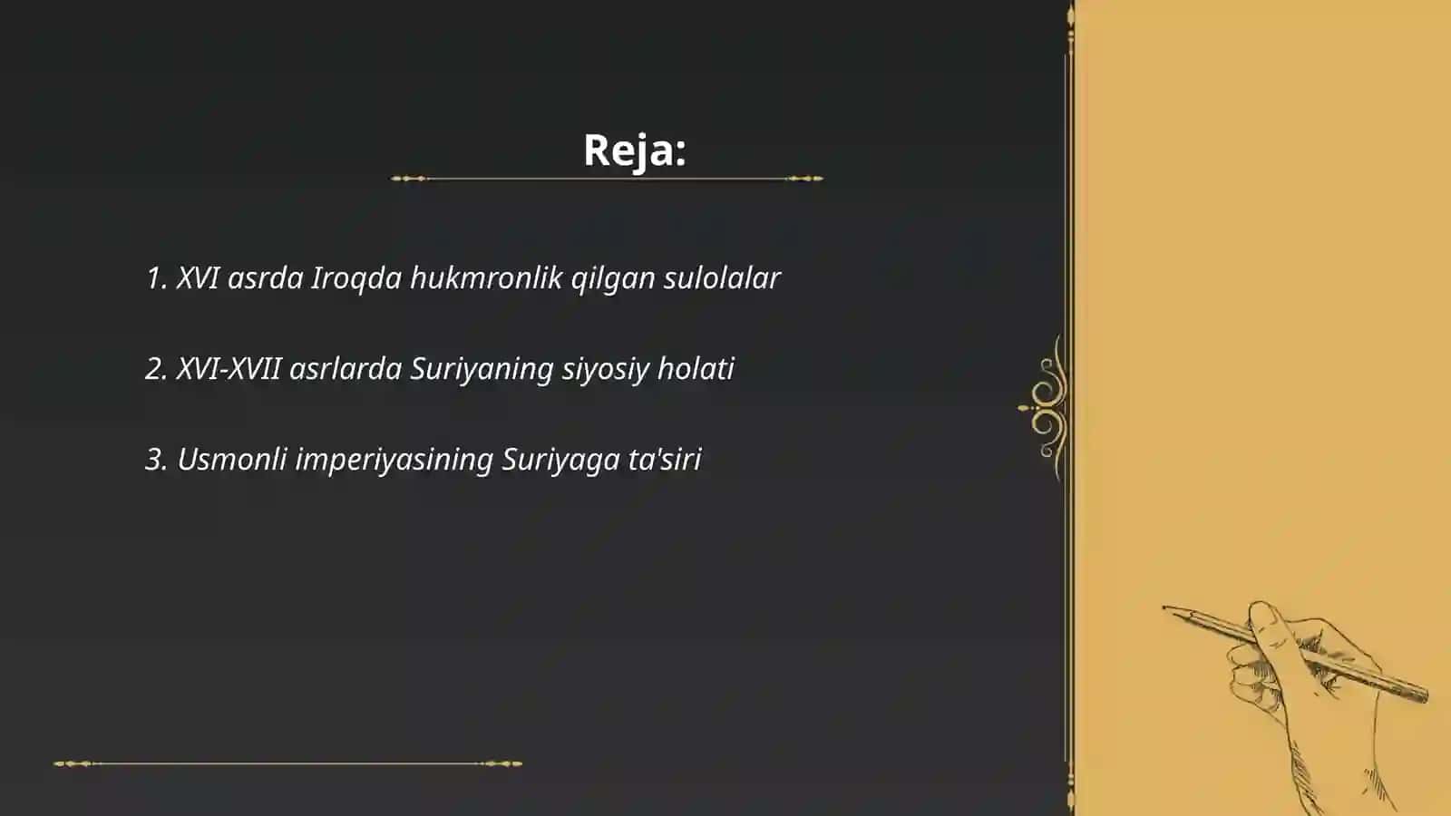 XVI-XIX asrlarda Iroq va Suriya 2