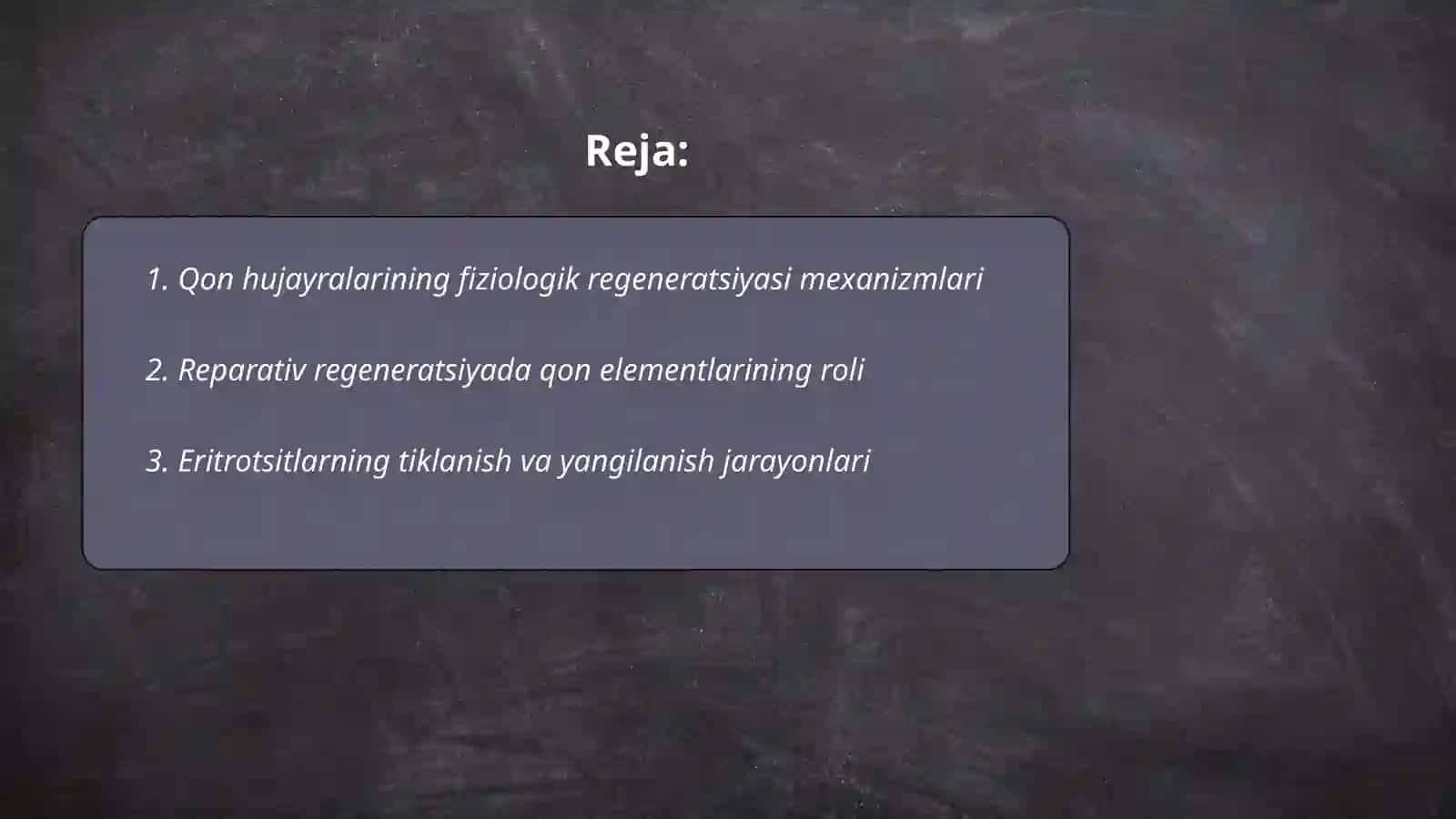 Qon hujayralari fiziologik va reparativ regeneratsiyasi mexanizmlari 2