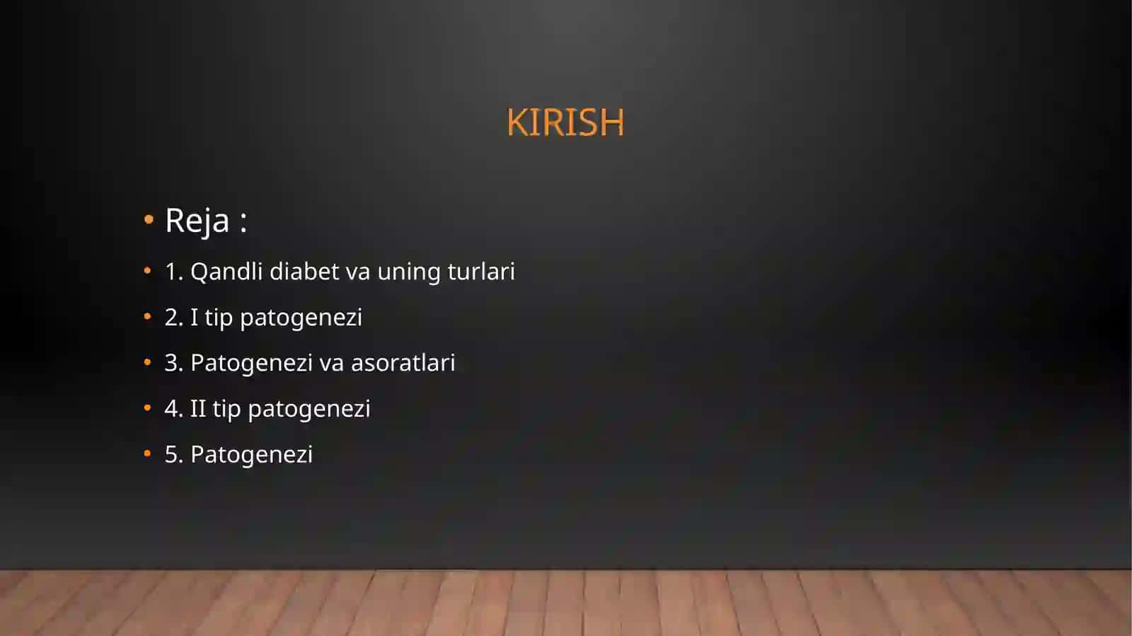 Moddalar almashinuvi asosiy kasalliklari ning etiologiyasi va patogenezimasalalari 2