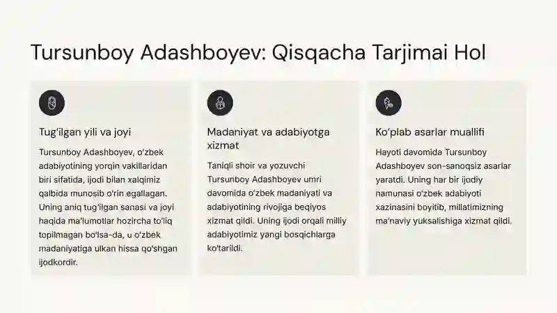 Tursunboy Adashboyev Hayoti va Ijodi 2