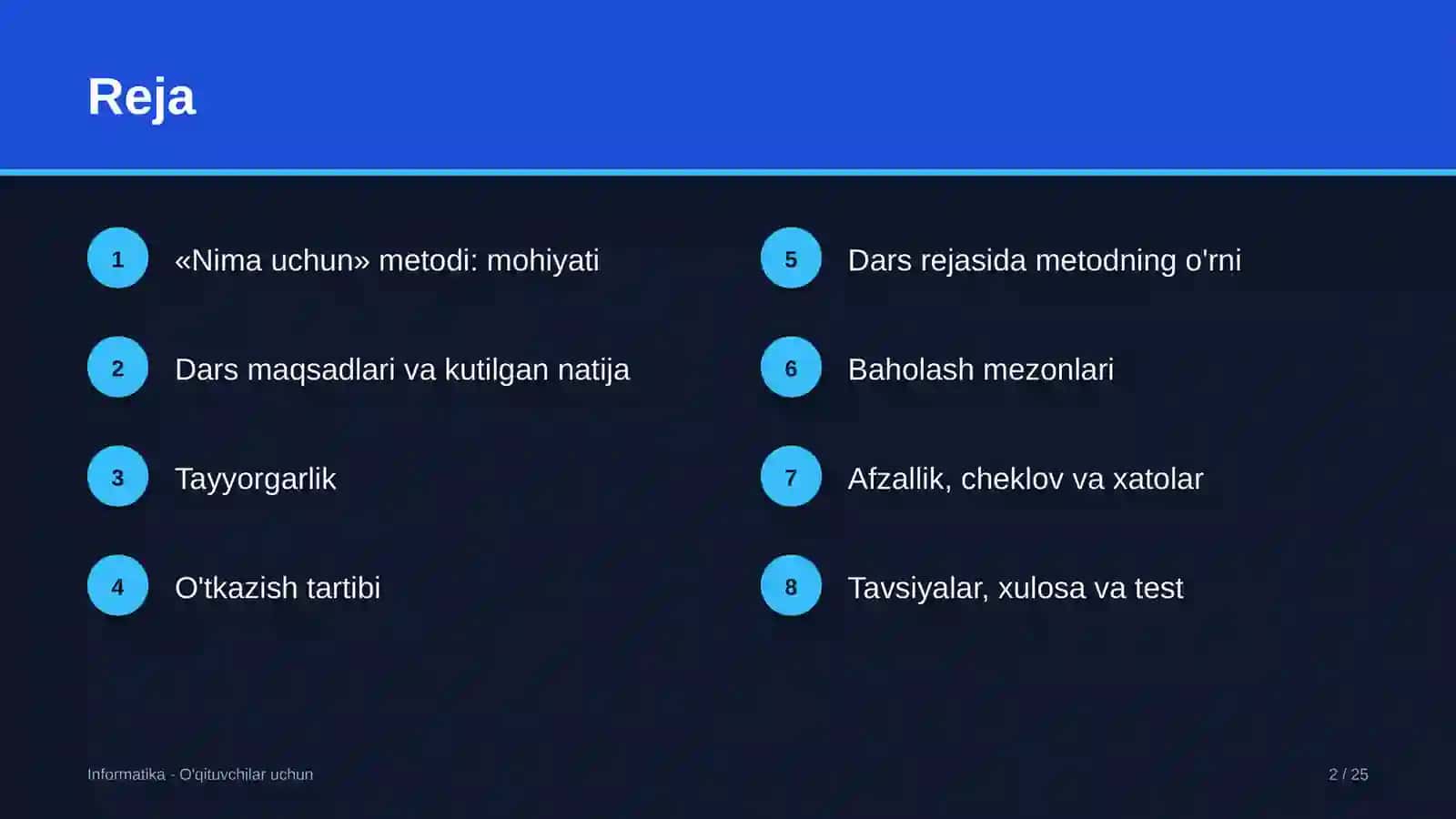 informatika darslarida nima uchun metodidan foydalanish 3979 2