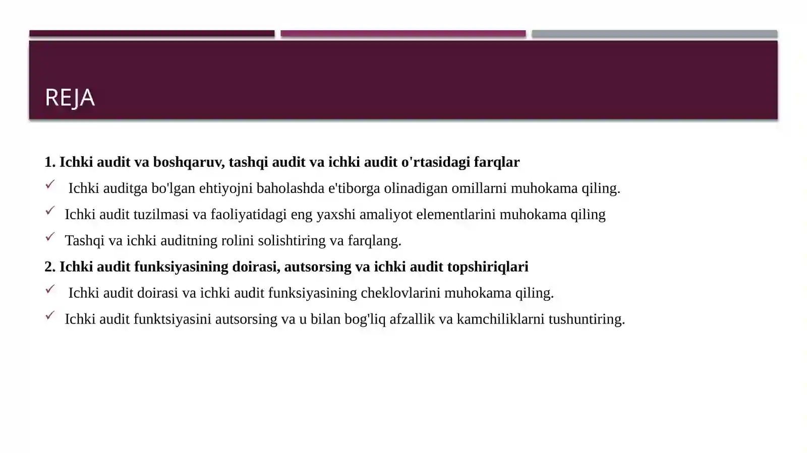 ICHKI AUDIT 2