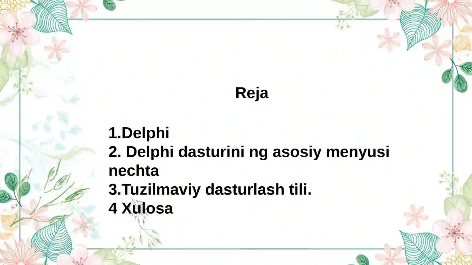 Delphi dasturlash tili 2