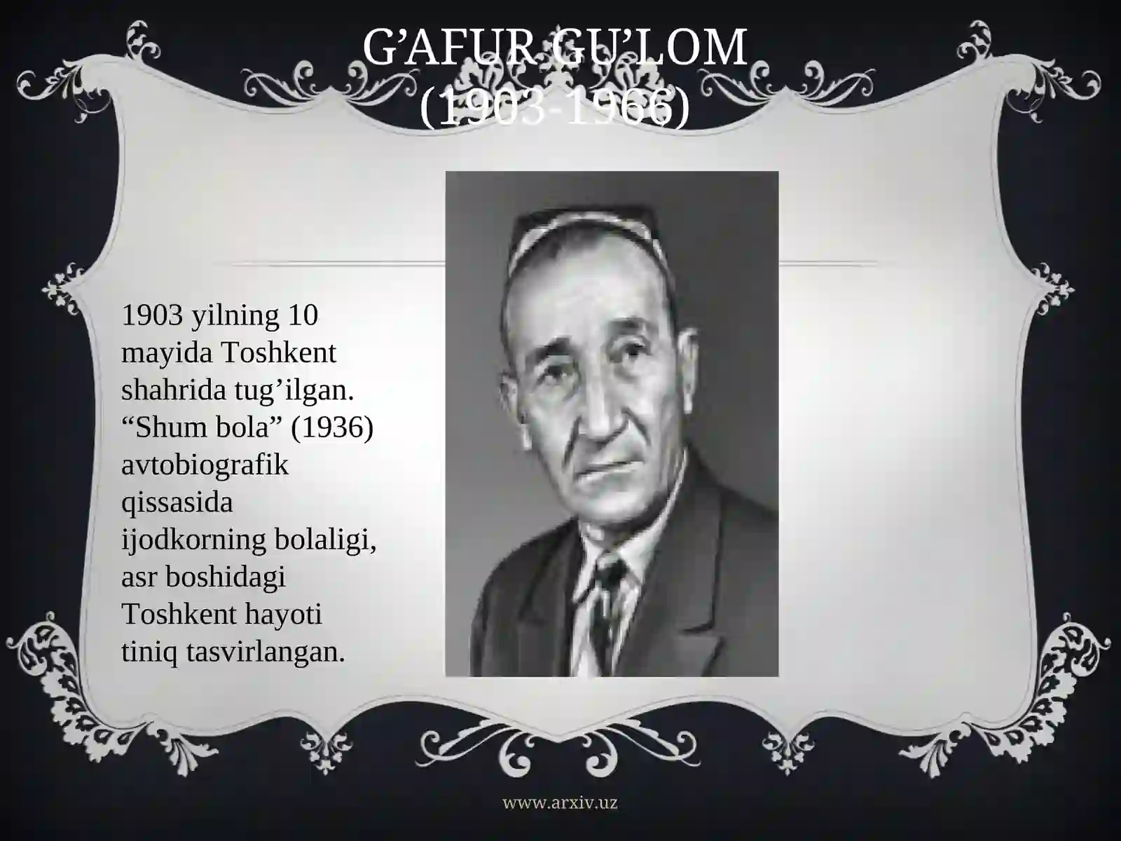 G’AFUR GU’LOM(1903-1966) 2