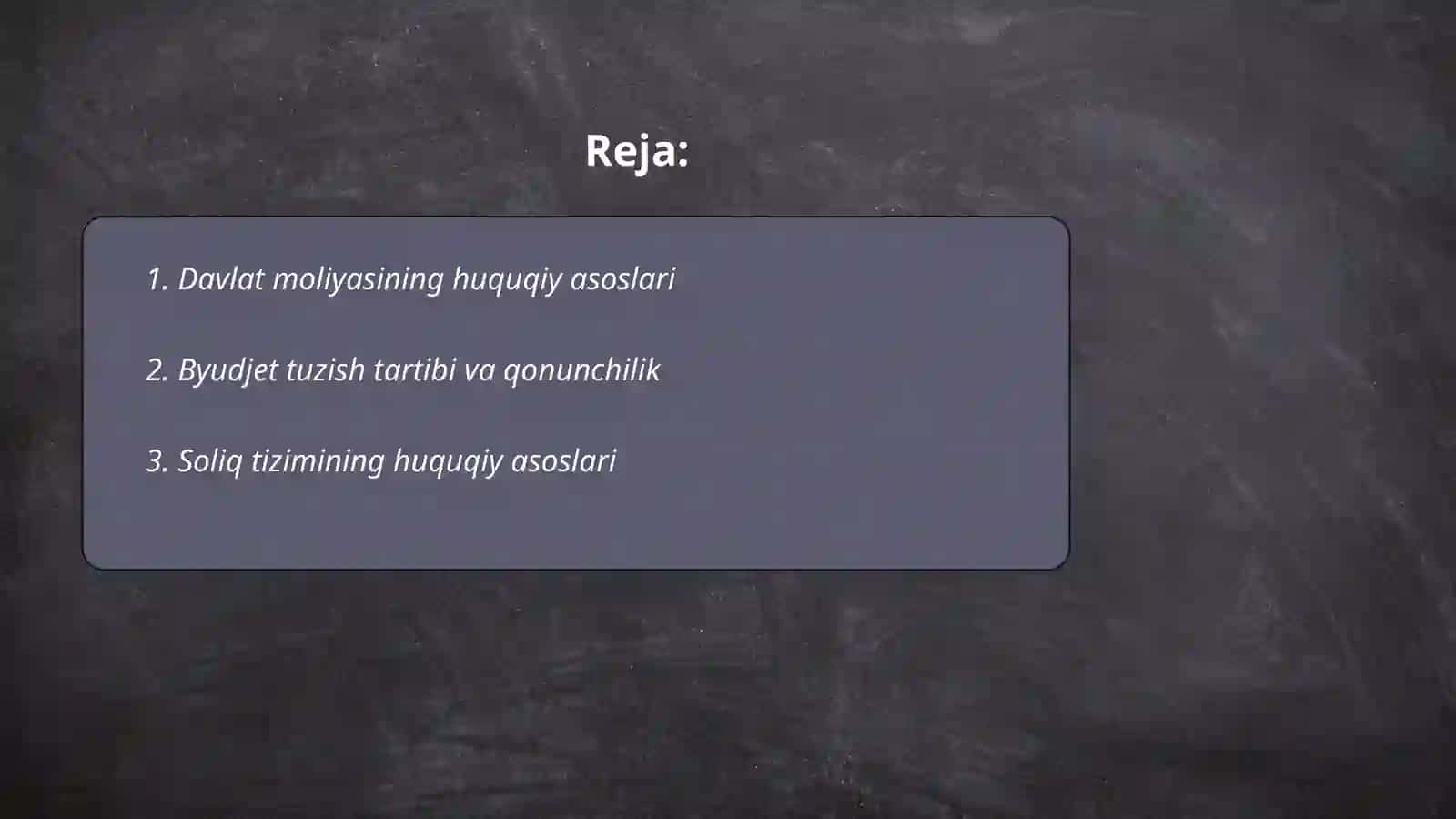 Davlat moliyasi amal qilishining huquqiy asoslari 2