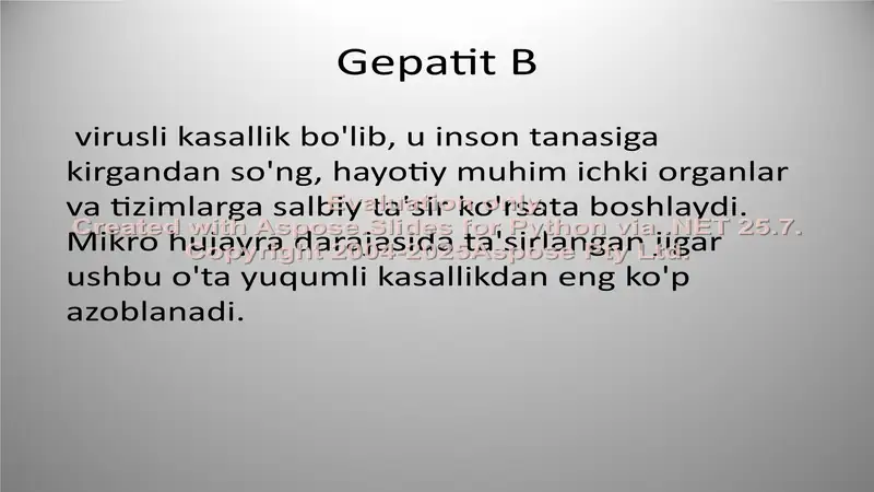 Virusli gepatit B ni davolash 2