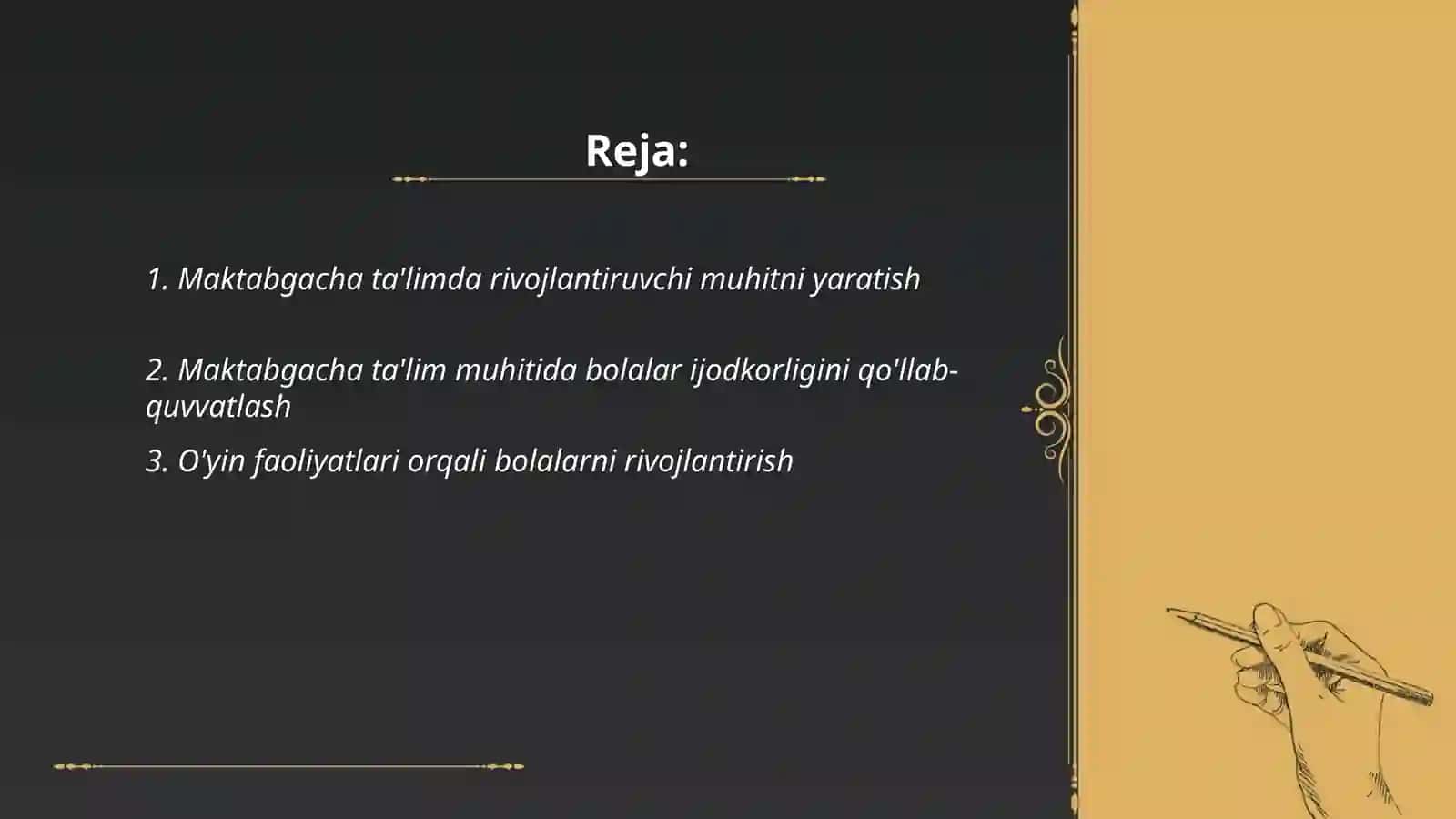 Maktabgacha taʼlim tashkilotlarida mavzuni rivojlantirish muhitini orqali yoritish 2